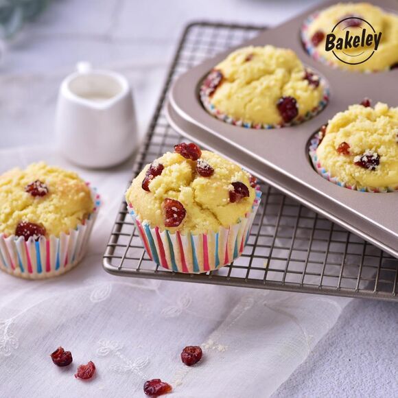 Bakeley 12 Muffin Cake Pan Non Stick Champagne Gold (4433) - Picture 6 of 7